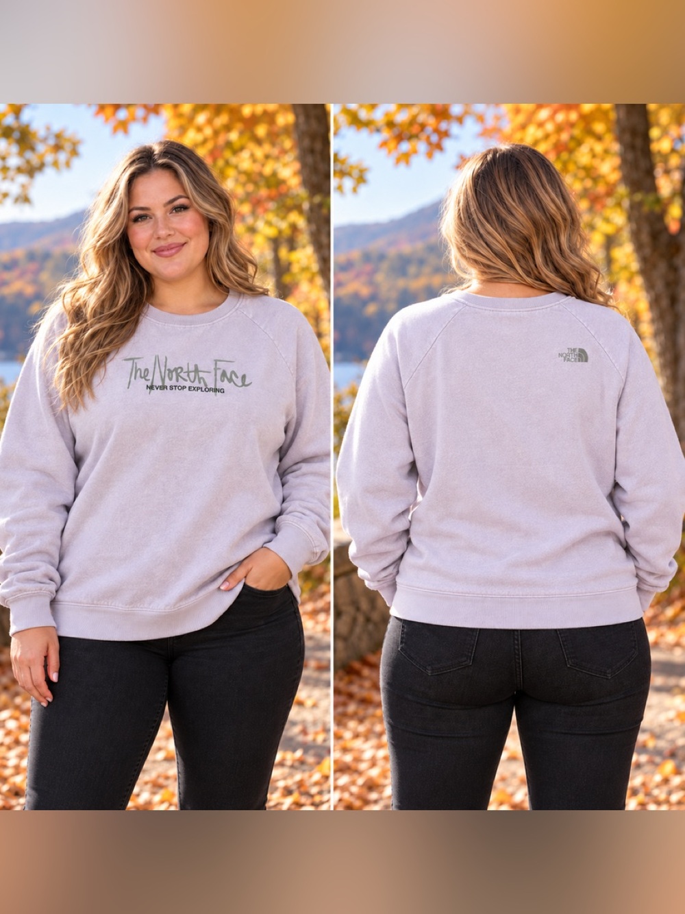 The North Face Women's XL Crewneck Sweatshirt - Light Lavender